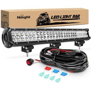 imageNilight  ZH405 LED Light Bar 25Inch 162W Spot Flood Combo Led Off Road Lights with Wiring Harness Kit 2 Years Warranty