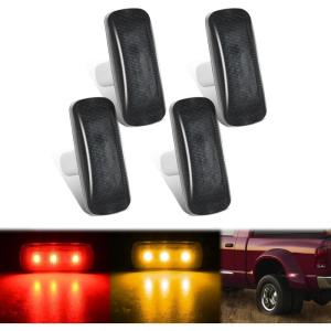 imageNilight 10 PCS Amber Red 38 Inch 6 LED Side Marker Front Rear Indicator Clearance Lamp for 12V Truck Trailer RV Cab Boat Bus LorrySmoked AmberRed Ram 2500 3500 20102018