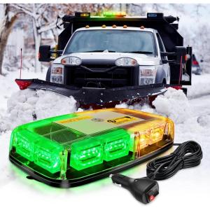 imageNilight 12 Inch Roof Top Strobe Lights 48LED Hazard Light Emergency Safety Warning LED Flashing Bar Magnetic Mount 12V 24V Cars Trucks Tractors Snow Plows Construction VehiclesAmber and Green