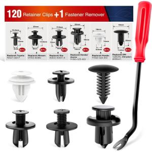 imageNilight 120PCS Car Retainer Clips Fastener Remover 6mm 76mm 8mm 88mm10mm Expansion Screws Replacement Kit Bumper Push Rivet Clips for GM Ford Honda Chrysler 1 PC Fastener RemoverFor GM Ford Honda Chrysler