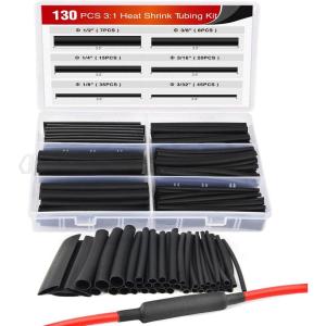 imageNilight 130 Pcs 31 Heat Shrink Tubing Kit Dual Wall Adhesive Sleeve Tube Electrical Wire Cable Wrap Tube Assortment with Storage Case for DIY130Pcs 31 Dual Wall Tubing