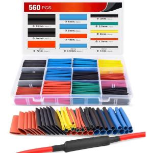 imageNilight 130 Pcs 31 Heat Shrink Tubing Kit Dual Wall Adhesive Sleeve Tube Electrical Wire Cable Wrap Tube Assortment with Storage Case for DIY560Pcs 21 Heat Shrink Tubing