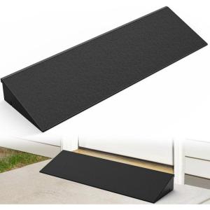 imageNilight 16quot Rise Threshold Ramp for Doorways 197quot Wide Low Profile Rubber Smooth Access Door Ramp for Doorway Curb Home Steps Bathroom16 Rise