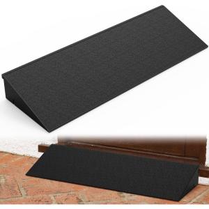 imageNilight 16quot Rise Threshold Ramp for Doorways 197quot Wide Low Profile Rubber Smooth Access Door Ramp for Doorway Curb Home Steps Bathroom24 Rise