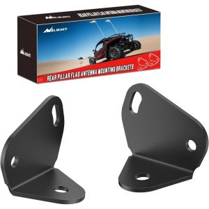 imageNilight 2 PCS Rear Pillar Flag Antenna Mounting Brackets LED Whip Light Mounts Compatible with Canam Maverick X3 20172021