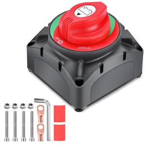 imageNilight 2 Pack Battery Switch 12V 24V 48V 275A OnOff Heavy Duty Battery Power Cut Master Switch Disconnect Isolator for Truck Vehicle Trailer RV Marine Boat YachtOnOff Switch 600A