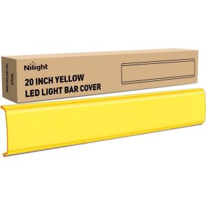 imageNilight 20 Inch LED Light Bar Cover Yellow Protective Cover Durable Polycarbonate Lens Waterproof Dustproof ScratchProof for DoubleRow Lights Off Road Driving Lighting