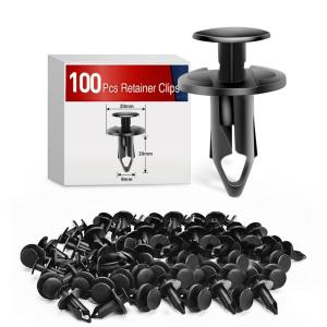 imageNilight 200PCS Car Retainer Clips 6mm 7mm 8mm 9mm 10mm Expansion Screws Replacement Kit Bumper Push Rivet Clips for GM Ford Toyota Honda Chrysler Nissan100 Clips 9mm