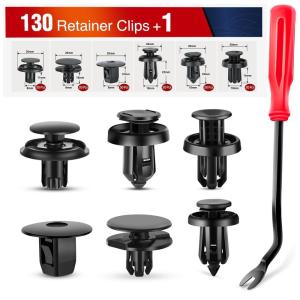 imageNilight 240PCS Car Retainer Clips Fastener Remover 63mm 8mm 9mm 10mm Expansion Screws Replacement Kit Bumper Push Rivet Clips for GM Ford Toyota Honda Chrysler Bonus Fastener Remover 2 Years Warranty131Pcs Clips  Remover