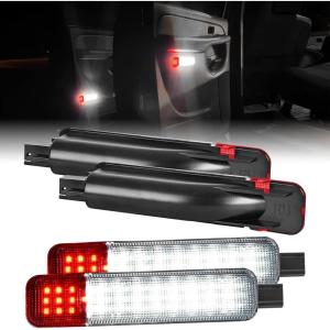 imageNilight 2PCS LED Interior Door Panel Light Courtesy Warning Lights Aqua Beam Plug and Play for Toyota Avalon Sienna Venza Camry Prius 4Runner Lexus IS ES GS LS RX GX LXRedWhite 4PCS