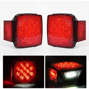 imageNilight 2PCS Square LED Trailer Light Kit Low Profile Submersible IP68 Stop Turn Tail Side Marker License Lamps for 12V Utility Boat Camper RV Trucks Marine SnowmobileTrailer Light