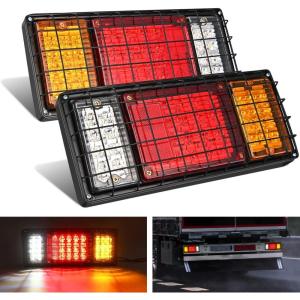 imageNilight 2PCS Trailer Tail Light Kit 40 LED Running Brake Turn Signals Reverse lights Waterproof for 1030V Truck RV UTV Camper Van Boat2Pcs 40LED Trailer Tail Light