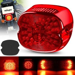 imageNilight 2PCS Trailer Tail Light Kit 40 LED Running Brake Turn Signals Reverse lights Waterproof for 1030V Truck RV UTV Camper Van BoatRed Lens taillight