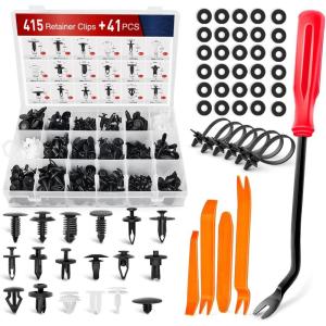 imageNilight 415 Pcs Car Retainer Clips ampamp Fastener Remover  18 Most Popular Sizes Auto Push Pin Rivets Set Door Trim Panel Compatible with GM Ford Toyota Honda Chrysler2 Years Warranty CL19415Pcs Clips  Remover