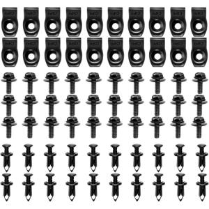 imageNilight 415 Pcs Car Retainer Clips ampamp Fastener Remover  18 Most Popular Sizes Auto Push Pin Rivets Set Door Trim Panel Compatible with GM Ford Toyota Honda Chrysler2 Years Warranty CL1970Pcs Extruded Unuts