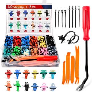 imageNilight 415 Pcs Car Retainer Clips ampamp Fastener Remover  18 Most Popular Sizes Auto Push Pin Rivets Set Door Trim Panel Compatible with GM Ford Toyota Honda Chrysler2 Years Warranty CL19420Pcs Clips Remover