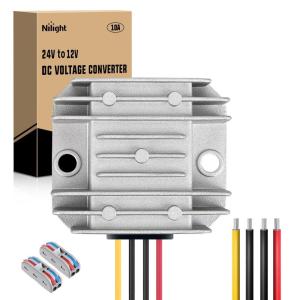 imageNilight 48V 36V to 12V Voltage Converter 240W 20A Regulator Step Down to 12VDC Waterproof DC Convert Reducer Power Supply Transformer Module for Golf Cart Scooters24V to 12V 10A 120W