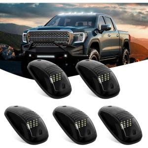 imageNilight 4PCS 39 Inch 3 Led Truck Trailer Light Front Rear LED Side Marker Lights Clearance Indicator Lamp Waterproof Sealed Surface Mounted LED Marker LightWhite FordRam Trucks SUV POV