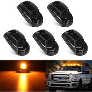 imageNilight 4PCS 39 Inch 3 Led Truck Trailer Light Front Rear LED Side Marker Lights Clearance Indicator Lamp Waterproof Sealed Surface Mounted LED Marker LightSmoked Amber Ford F 20172022