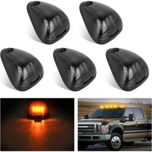imageNilight 4PCS 39 Inch 3 Led Truck Trailer Light Front Rear LED Side Marker Lights Clearance Indicator Lamp Waterproof Sealed Surface Mounted LED Marker LightSmoked Amber Ford EF 19992016