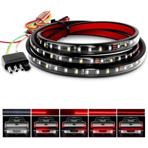 imageNilight 60quot Truck Tailgate Light Bar 108 LED Single Row Light Strip with Red Running Brake Lights Turn Signal White Reverse Light 2 Years Warranty