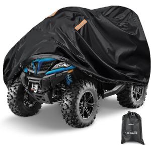 imageNilight ATV Cover Waterproof 420D Heavy Duty Ripstop Material 4 Wheeler Quad Cover All Season Weather UV Protection for Kawasaki Yamaha Polaris Suzuki HondaBlack XXLXXL  86L x 38W x 48H