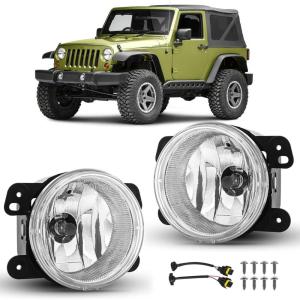 imageNilight Bumper Fog Light Compatible with 2005 2006 2007 2008 2009 2010 Dodge Dakota Durango Jeep Commander Grand Cherokee Raider Chrysler Aspen 300 SRT80709 JeepDodge0610 Chrysler Clear