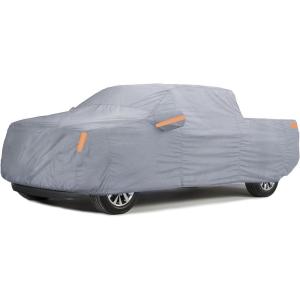 imageNilight Car Cover Waterproof All Weather for Automobiles Heavy Duty Outdoor Full Cover Rain Sun UV Protection with Zipper Cotton Extra Thick Car CoversUniversal Fit for SedanLength 178quot to 185quotL Fit Length Up To 228  Max Cab Length 144
