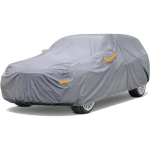 imageNilight Car Cover Waterproof All Weather for Automobiles Heavy Duty Outdoor Full Cover Rain Sun UV Protection with Zipper Cotton Extra Thick Car CoversUniversal Fit for SedanLength 178quot to 185quotA5 Fit Suv JeepLength 182 To 190