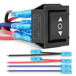 imageNilight Down Up Polarity Reverse Switch DPDT 20A 7PIN Momentary Rocker ONOffON 12V 24V Toggle Jumper Wires for Control Motor Hoist Crane Linear ActuatorPolarity Reverse Switch