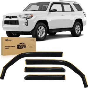 imageNilight Durable Rain Guards for Toyota Tacoma Double Cab 2016 2017 2018 2019 2020 2021 2022 2023 Window Deflectors Vent Window Visors 4 PiecesFor 20102024 Toyota 4Runner