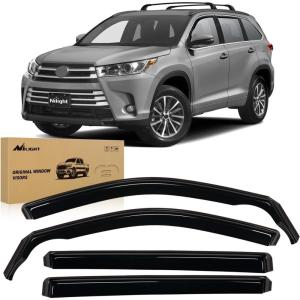 imageNilight Durable Rain Guards for Toyota Tacoma Double Cab 2016 2017 2018 2019 2020 2021 2022 2023 Window Deflectors Vent Window Visors 4 PiecesFor 20142019 Toyota Highlander