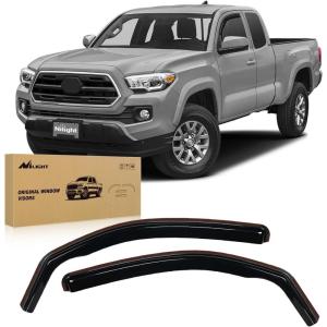 imageNilight Durable Rain Guards for Toyota Tacoma Double Cab 2016 2017 2018 2019 2020 2021 2022 2023 Window Deflectors Vent Window Visors 4 PiecesFor 20162024 Toyota Tacoma Access Cab