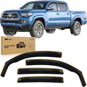 imageNilight Durable Rain Guards for Toyota Tacoma Double Cab 2016 2017 2018 2019 2020 2021 2022 2023 Window Deflectors Vent Window Visors 4 PiecesFor 20162023 Toyota Tacoma Double Cab