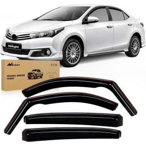 imageNilight Durable Rain Guards for Toyota Tacoma Double Cab 2016 2017 2018 2019 2020 2021 2022 2023 Window Deflectors Vent Window Visors 4 PiecesFor 20202024 Toyota Corolla