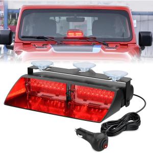 imageNilight Emergency Strobe Lights Windshield Hazard Warning Safety Flash with Suction Cups Super Bright LED Light for Police Enforcement Firefighters Vehicle TruckRed