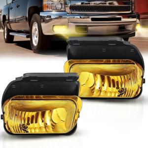 imageNilight Fog Light Assembly Compatible with 1999 2000 2001 2002 Chevy Silverado 1500 2500 20012002 3500 Chevy Silverado 20002006 Suburban TahoeSilverado 20032006 Amber