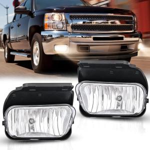 imageNilight Fog Light Assembly Compatible with 1999 2000 2001 2002 Chevy Silverado 1500 2500 20012002 3500 Chevy Silverado 20002006 Suburban TahoeSilverado 20032006 Clear