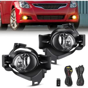 imageNilight Fog Light Assembly Compatible with 2010 2011 2012 Nissan Altima with Clear Lens Lamps Replacement H11 12V 55W Bulbs20102012 Nissan Altima