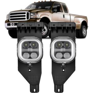 imageNilight Fog Lights Assembly Compatible with 1999 2000 2001 2002 2003 2004 Ford Mustang Lamp Replacement Driver and Passenger Side Amber Lens20052007 F250F550 LED
