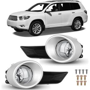 imageNilight Fog Lights Assembly Compatible with 2004 2005 2006 2007 2008 2009 Toyota Prius Lamp Replacement Clear Lens Driver and Passenger Side20082011 Toyota Highlander