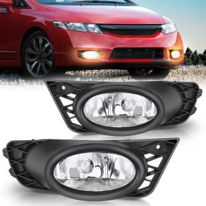 imageNilight Fog Lights Assembly Compatible with 2007 2008 2009 Honda CRV EX EXL LX Light Replacement Clear Lens Driver and Passenger Side20092011 Honda Civic Clear
