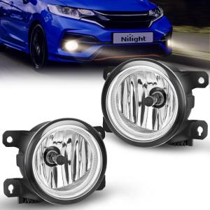 imageNilight Fog Lights Assembly Compatible with 2007 2008 2009 Honda CRV EX EXL LX Light Replacement Clear Lens Driver and Passenger Side20132021 Honda Civic20152020 Honda Fit