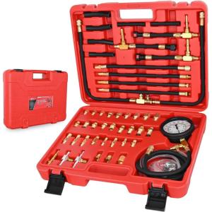 imageNilight Fuel Injection Pressure Tester Kit 0140 PSI Fuel Pressure Gauge Master Automotive Test Tool for Most Car Truck Motorcycle SUV ATV RVMaster B