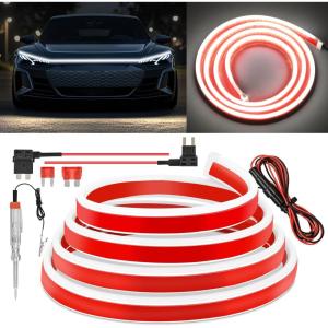 imageNilight LED Hood Light Strip 59Inch Flexible Car Hood Light Waterproof Dynamic Startup Daytime Running Light for Cars SUVs Trucks White70 Inch
