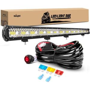 imageNilight LED Light Bar 37Inch 780W Triple Row Flood Spot Combo 78000LM Driving Work Light OffRoad Lighting for Trucks Pickup Car Golf Cart SUV ATV UTV 4x4 Van Camper Boat37Inch light bar Wiring Harness