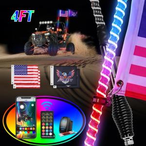 imageNilight LED Whip Light 1 PC 3FT COB RGB Lighted Antenna Whips with Spring Base Remote ampamp App Control DIY Chasing Patterns for Canam Offroad ATV UTV RZR Polaris Dune Buggy 4Wheeler Truck4FT2PCS