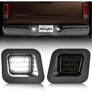 imageNilight License Plate Lights Compatible with 19992001 2002 2003 2004 2005 2006 2007 2008 2009 2010 2011 2012 2013 Chevy Silverado 1500 2500 3500 GMC Sierra Black housing 6000K White 2PCS PackSmoke 20032018 Dodge Ram