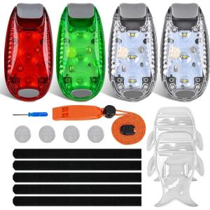 imageNilight Marine Boat Navigation Light 4PCS Red Green Port Starboard White Stern Lights Four Mode Waterproof Rechargeable Warning Safety Lamp for Skeeter Yacht Pontoon Trailer Truck Bike Backpack Helmet3LED Navigation Light4Pcs