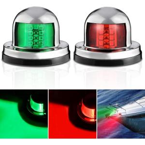 imageNilight Marine Boat Navigation Light 4PCS Red Green Port Starboard White Stern Lights Four Mode Waterproof Rechargeable Warning Safety Lamp for Skeeter Yacht Pontoon Trailer Truck Bike Backpack Helmet8LED Navigation Light2Pcs